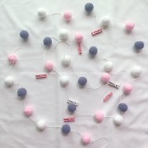 Nordic creative wall decoration chic girl heart room decorations ins childrens tent hair ball pendant photo props