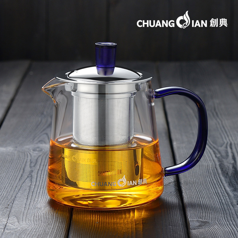 Heat-resistant Glass Teapot Thickened Transparent Teapot Filter Teapot Tea maker Tea cup 420ml