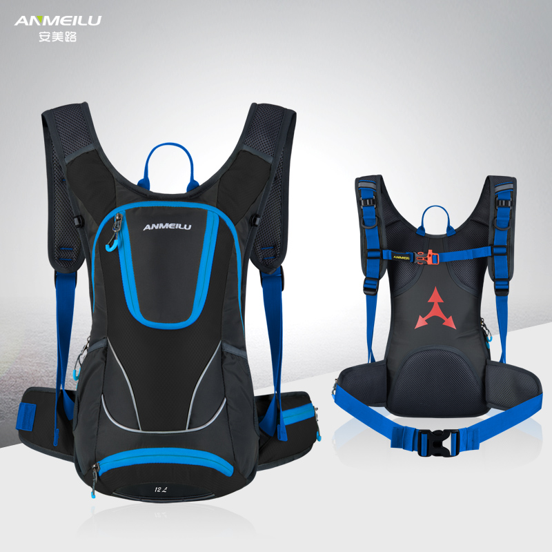 Anmei Road Riding to Shoulder Bag Men's Outdoor Running Bag Double Shoulder Climbing Bag Water Bags Bag Climbing Bike Riding Equipment