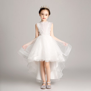 Flower girl princess dress short in front and long in back