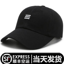 Cap Mens black pure cotton Mens sunhat Embroidery Tide 100 Lap Fashion Casual Duck Tongue Cap Sunscreen Baseball Cap