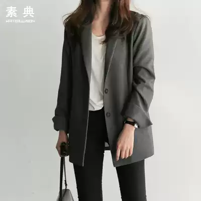 2021 Spring and Autumn New Tide Korean skinny casual blazer ladies long sleeve OL temperament Joker small suit