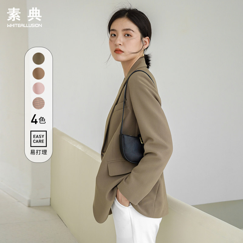 Suit jacket female Korean version Spring and autumn 2022 new career suit Loose Fried Street Temperament Casual Little West Suit Blouse