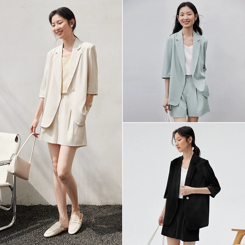 Летний тонкий пиджак классического кроя, комплект для отдыха, короткий рукав, защита от солнца, подходит для подростков