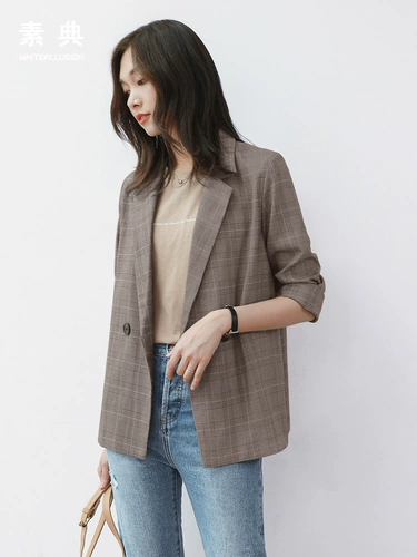 Осенний пиджак классического кроя, ретро куртка для отдыха, в корейском стиле, оверсайз