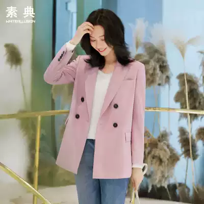 Small suit jacket women's short 2021 spring and autumn new Korean version of the net red temperament casual loose top women's suit