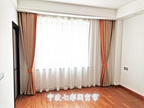 Ningbo curtain custom simple modern cotton and linen blackout curtain solid color Ningbo provides door-to-door measurement installation