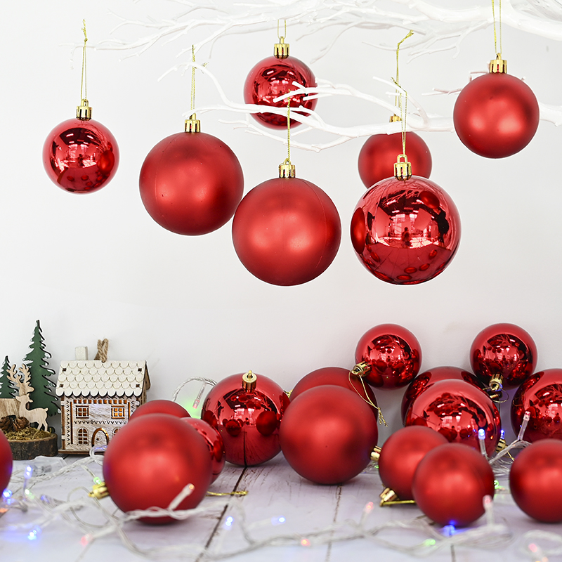 Christmas decoration window ceiling decoration hanging piece decoration of 8cm10cm ball creative Christmas tree decoration ball