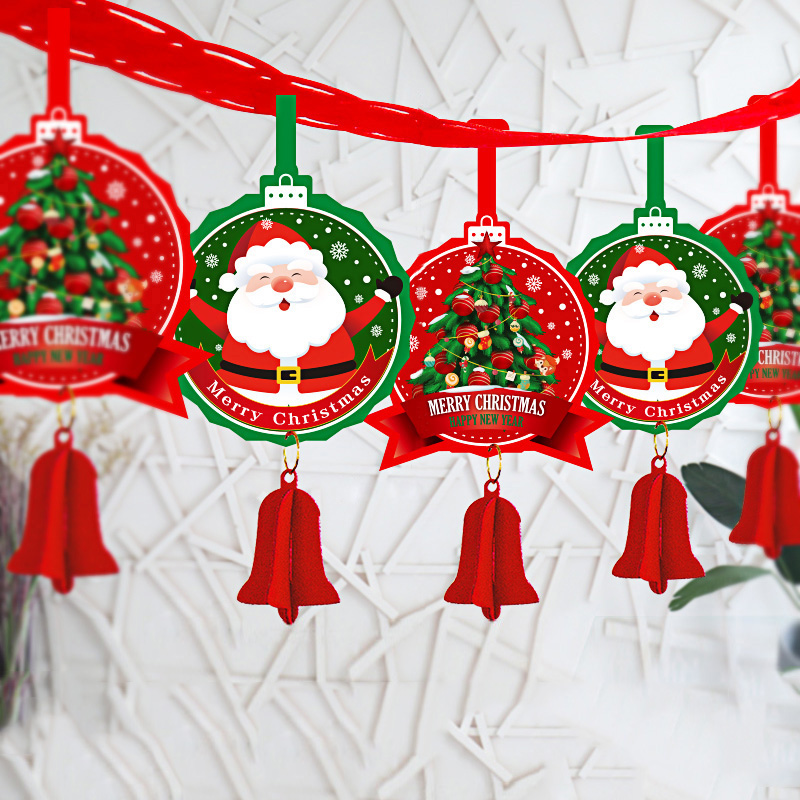 Christmas Decorations Rawls Wave Flags Hanging Accessories Shop Window Mall Shop Hanging Accessories Festive Decorations Unwoven Brags
