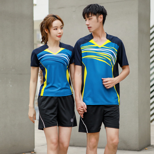 2020 New Badminton Suit Suit Men And Women Athletic Wear Speed Dry Breathable Polo Shirts Race Suit Running Custom