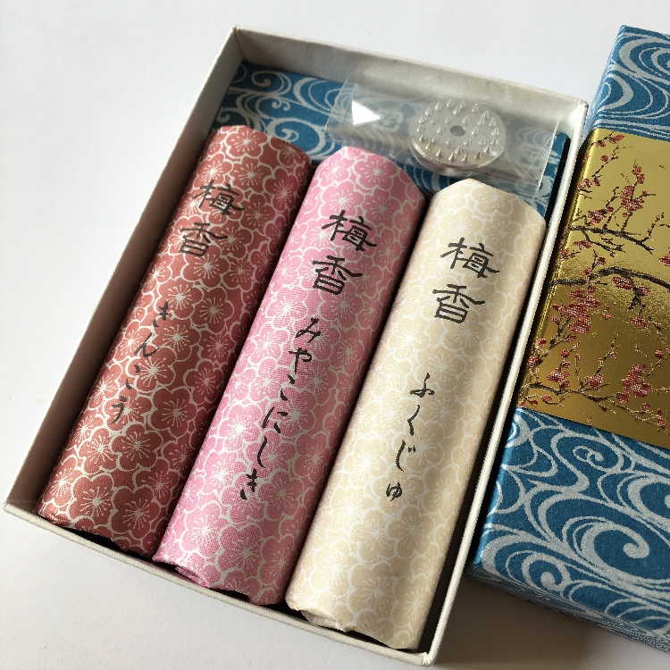 Nhật Bản Kyoto Xiang Cai Tang Mei Xiang hộp quà ngắn dòng hương nhang dòng hương - Sản phẩm hương liệu trầm hương cảnh