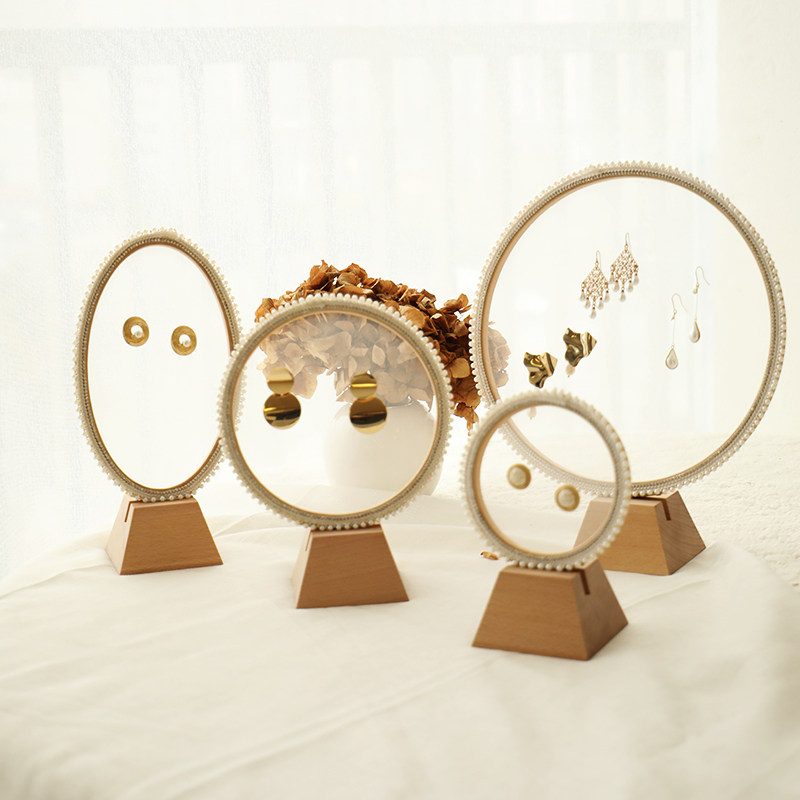 Embroidered Yarn Creative Ornament Containing Layer Rack Pendulum stall shop Hanging Jewelry Multifunction Embroidered Earrings Shelf Show Shelf