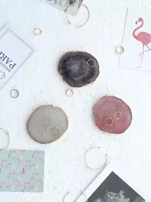 Creative jewelry display rack tray gold edge storage Jewelry necklace display tray jewelry pendulum props