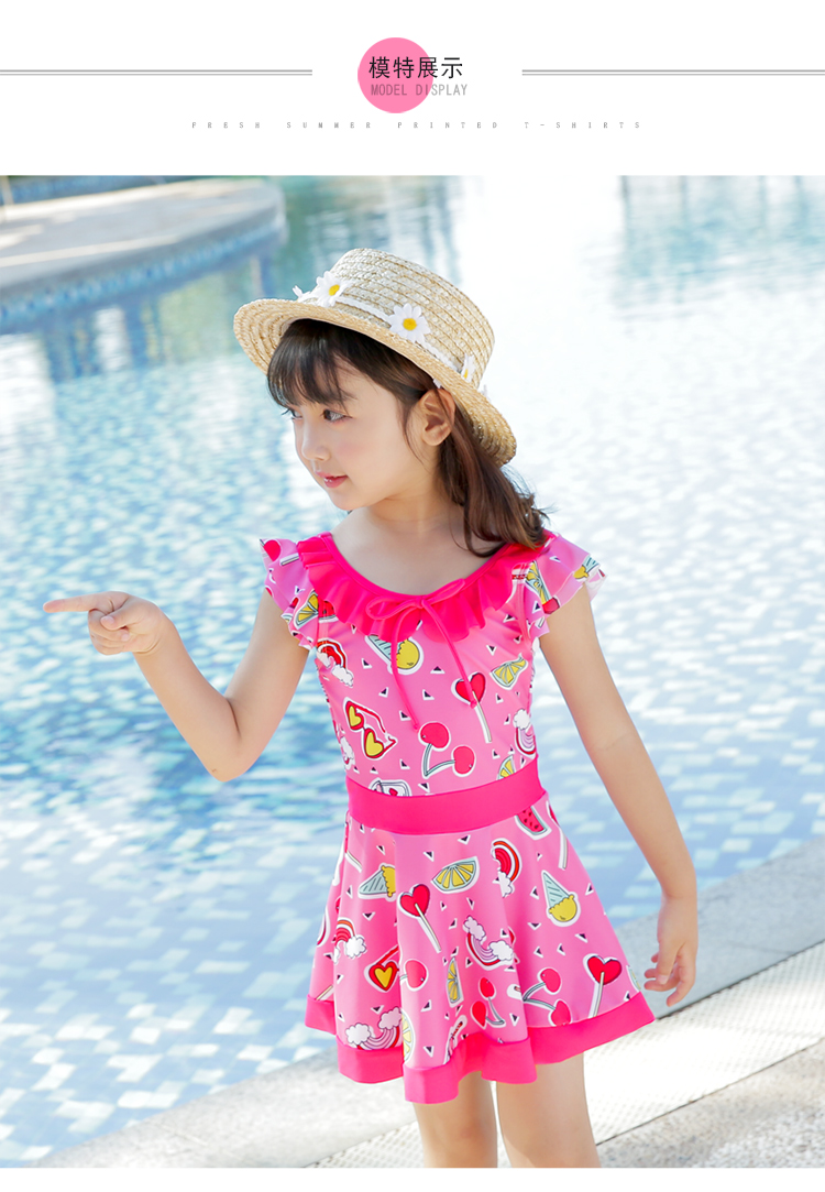 Youyou Children Đồ bơi cho bé gái Bộ đồ bơi một mảnh Váy cho bé Bộ đồ bơi cho bé - Bộ đồ bơi của Kid đồ bơi dài tay cho bé gái