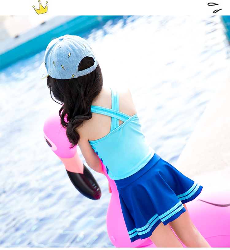Bạn bơi đồ bơi cho trẻ em gái bộ đồ chống nắng phù hợp với váy chia ba bảo thủ đồ bơi cho trẻ