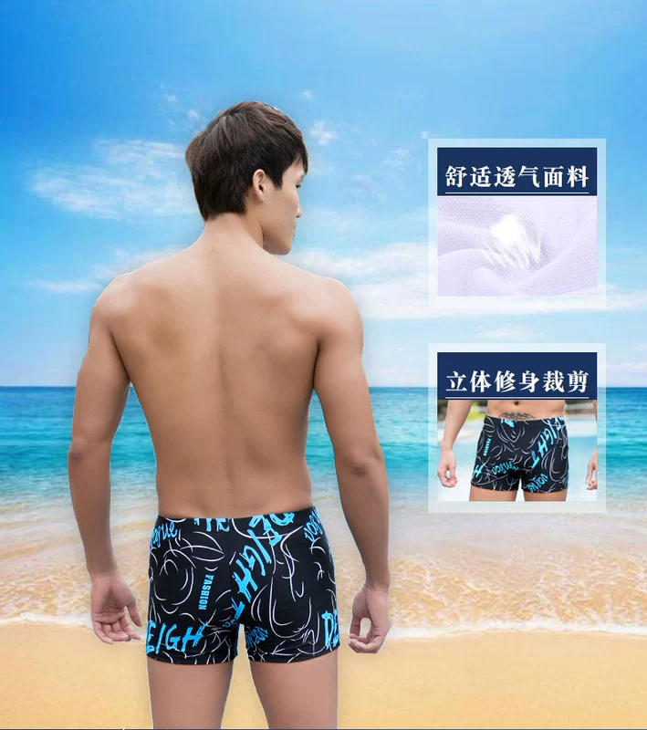 Bạn bơi quần bơi nam boxer quần bơi nam quần bơi mô hình thời trang quần đi biển suối nước nóng thiết bị bơi chuyên nghiệp đồ bơi nam có áo