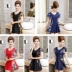 Bạn mặc đồ bơi nữ trung niên bảo thủ một mảnh kiểu váy che bụng giảm béo mùa xuân trung niên áo tắm mẹ XL - Bộ đồ bơi One Piece