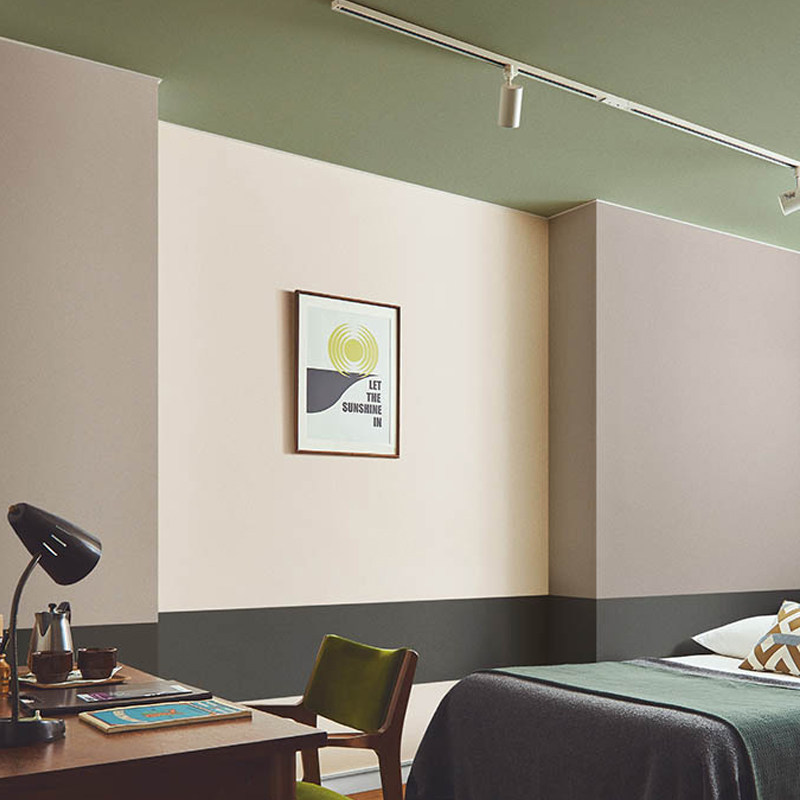 Looking month of residence Japanese import wallpaper modern minimalist cream straw wood green fabric Buffy wallpaper Living room Bedroom Book Room