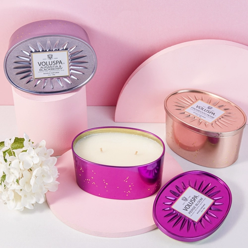 Voluspa Aromatherapy Candle Series Series серия овального декоративного танка изящное изящное двойное железо.