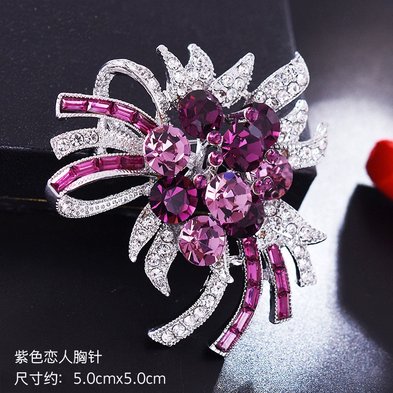 Peacock trâm phù hợp với trâm cài nữ phiên bản Hàn Quốc của cổ áo pha lê nhân tạo pin chủ đề khăn quàng cổ khóa khăn choàng Hàn Quốc với phụ kiện