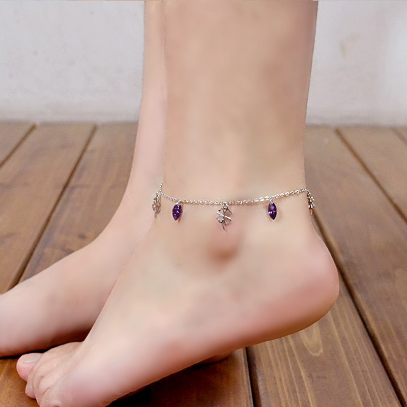 Chaine de cheville Femme      en Argenterie - Ref 3101597 Image 3