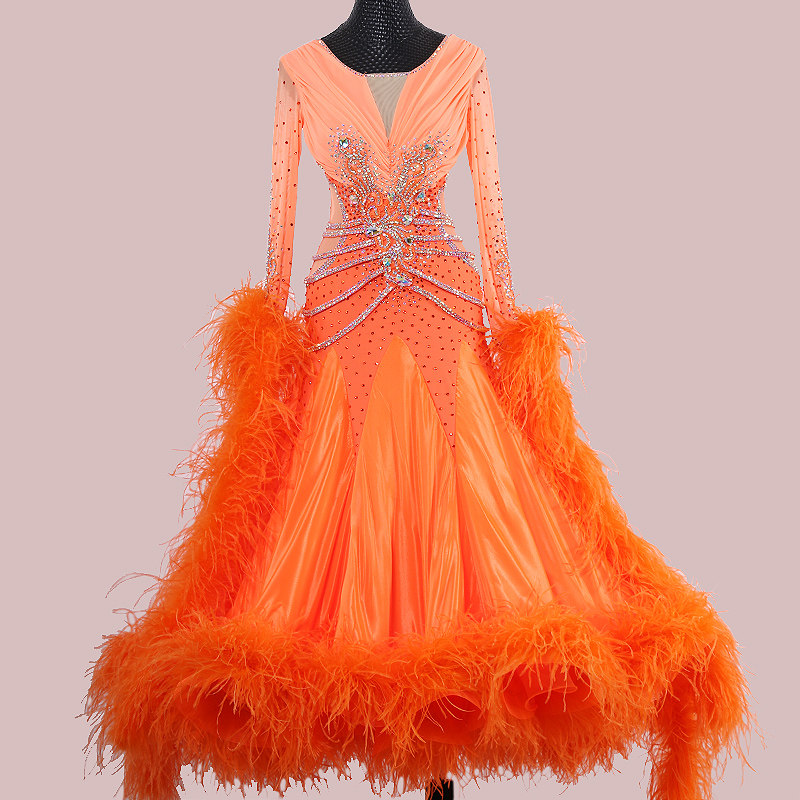 Upscale Morden dance dress new national standard dance competition Liandress Dancing and ballroom dance performance Waltz Skirt-Taobao