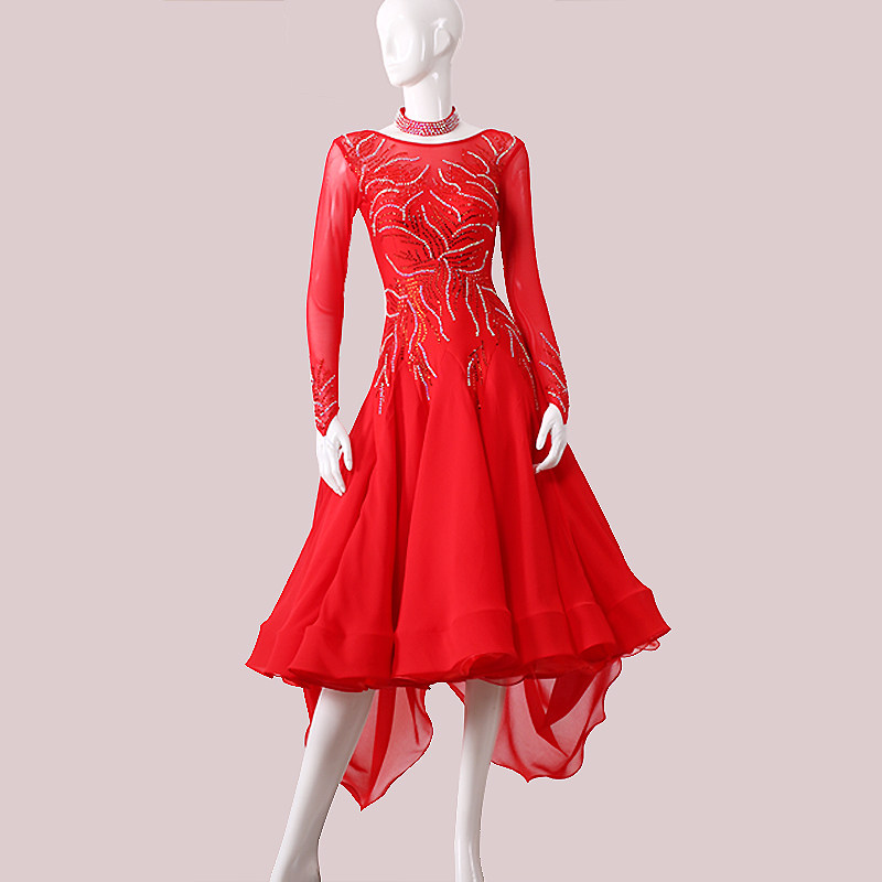 Morden Dance Dress New National Standard Dance Competition With Dress Performance Ballroom Dancing Big Swing Performance Interplay Waltz Skirt-Taobao