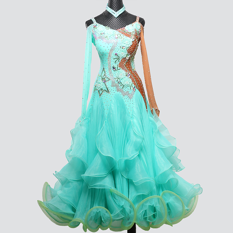 Customisable-Women's Modern Waltz Dress Ballroom Dress Swing Dress Competition main image 1