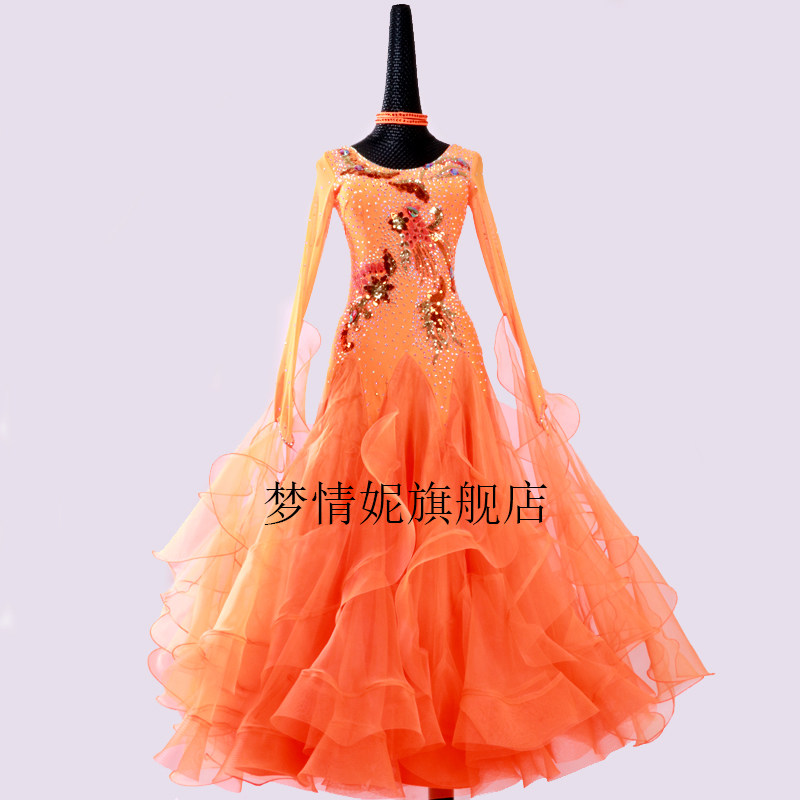 Modern dance dress New waltz dance dress National standard dance competition dress Social dance swing new dress dress for adults