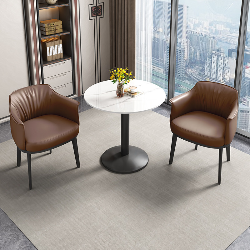 Light Extravagant Minimalist Rock Board Talks Table And Chairs Sales Premises Hotel Milk Tea Shop Beauty Salon Balcony Reception Desks And Chairs Combination-Taobao