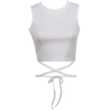 Черный короткий ремень, топ с чашечками, футболка с коротким рукавом, в американском стиле, в обтяжку