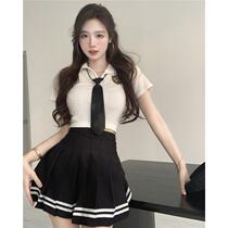 majealure college wind jk suit summer lady short sleeve short skirt two sets clear pure sweet and hot girl pure desire nightclub