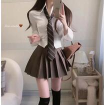 JK Uniform Pure Desire Wind Chili Girl Summer Majealure New Day College Wind Suit Plexigu Dress two sets