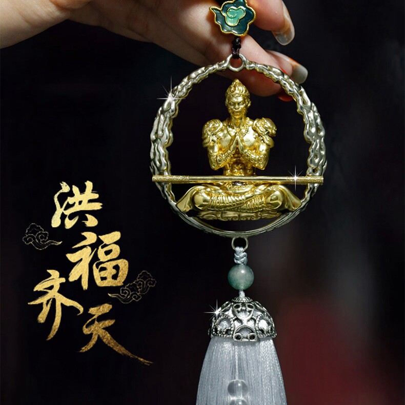 Zitian grand saints car hangings upfront decoration hanging decoration in car rear mirror Ping An pendant decorated with car pure copper pendant male