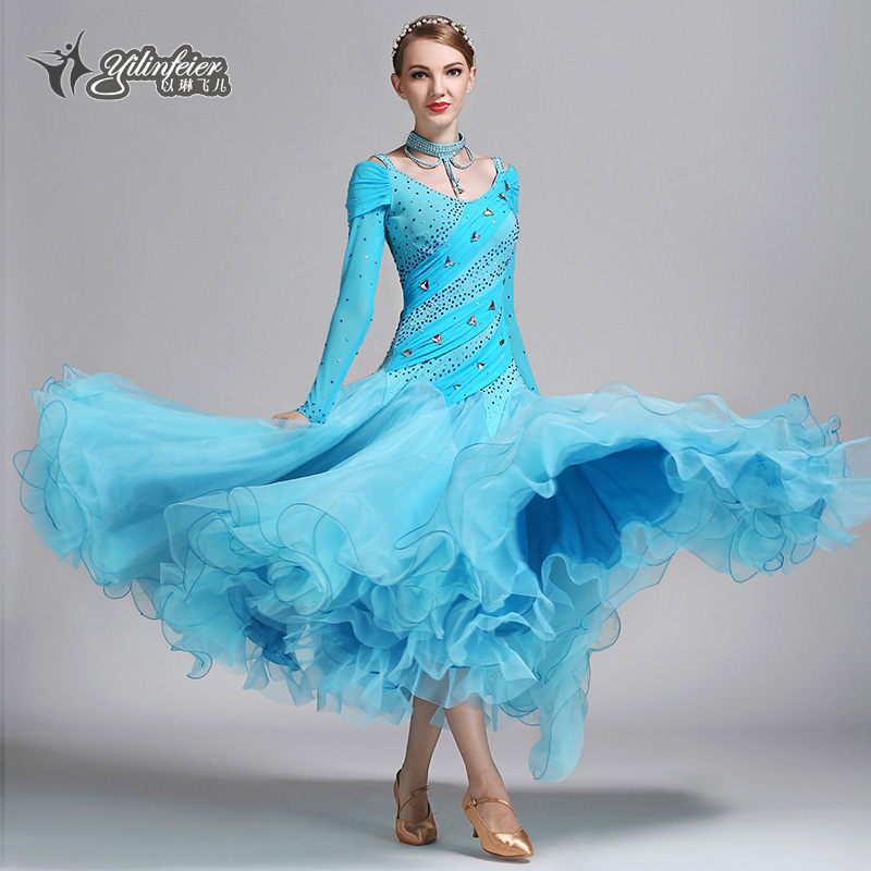 Clear Cabin Morden Dance Dresses Dress Rehearsal for Performance Conserve S9015 National Label Dance Social Dance Dress