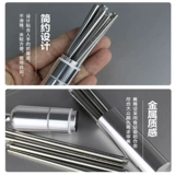 Палочки для еды из нержавеющей стали, ложка, комплект, портативная складная посуда для школьников и студентов для путешествий, нержавеющая сталь AISI 304, Германия