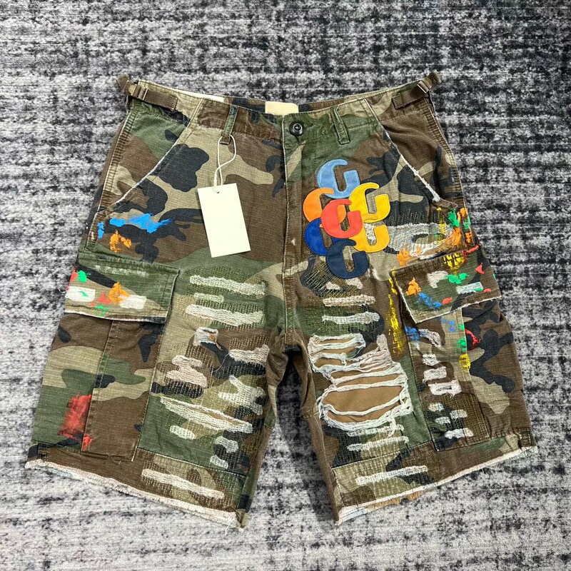 Purple Board Summer Camouflage Shorts Vintage Distressed High Street American Workwear Shorts Five-Point Shorts Purple Board Summer Camouflage Shorts Vintage Distressed High Street American Workwear Shorts Five-Point Shorts
