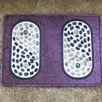 Эластичная массажная подушка фиолетовый цветок