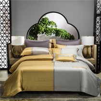 140 sets of four sets of new Chinese minimalist pure cotton long suede cotton embroidered quilt cover pure cotton linen bed bedding