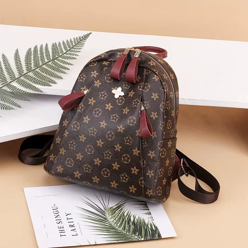 Рюкзак, модная универсальная сумка через плечо, полиуретановая сумка для путешествий для отдыха, ранец, коллекция 2021, в корейском стиле