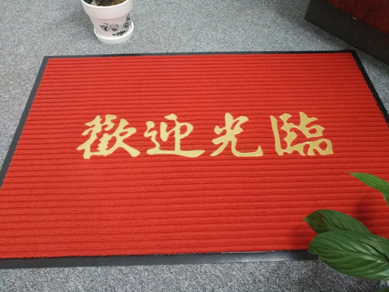 Đôi sọc thảm cửa Welcome Welcome Mat tiền sảnh không trượt SWrXPmzV bụi thảm thảm - Thảm sàn thảm xốp vân gỗ