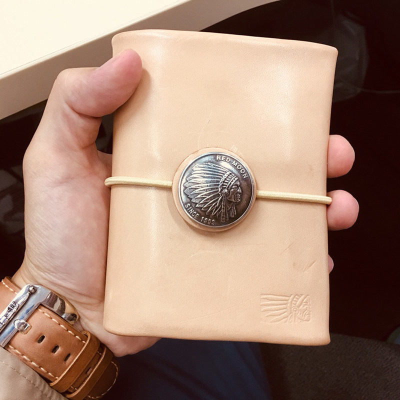 Official REDMOON Red Moon S-GT1 Genuine Leather Cow Leather GHOST Short Clip Matching Rope Coin Accessories