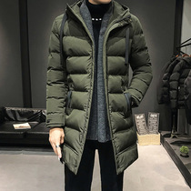 Men Long Down Jackets Winter Coats Chaquetas Hooded Casual W