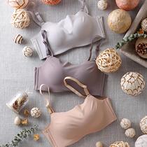 Ice ribbon chest underwear womens anti-light gathering chest wrap type no steel ring marking thick extra thick bra small bra