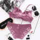 No steel ring sexy lace push-up bra set push-up thin cup small bra top support girl seamless underwear