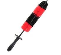 Car tire brush hub car wash brush car brush car long handle steel ring brush cleaning and cleaning supplies 44CM long