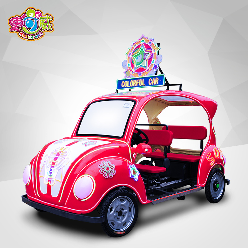 Shi Can Dazzling Color Car Square Children's Electric Pleasure Car Scenic Area Excursions Sightseeing Bus Four Rounds Retro Old Lord's Car