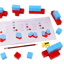 儿童立体图形数学教具正方体积木 蒙氏数学运算宝宝空间思维玩具