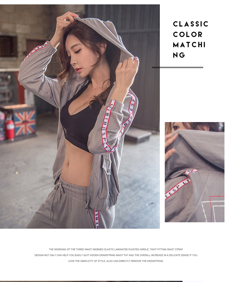 Net đỏ 2019 hè mới phù hợp với thể thao và giải trí nữ lỏng lẻo Hàn Quốc là bộ đồ thể dục yoga mỏng - Thể thao sau bộ quần áo adidas