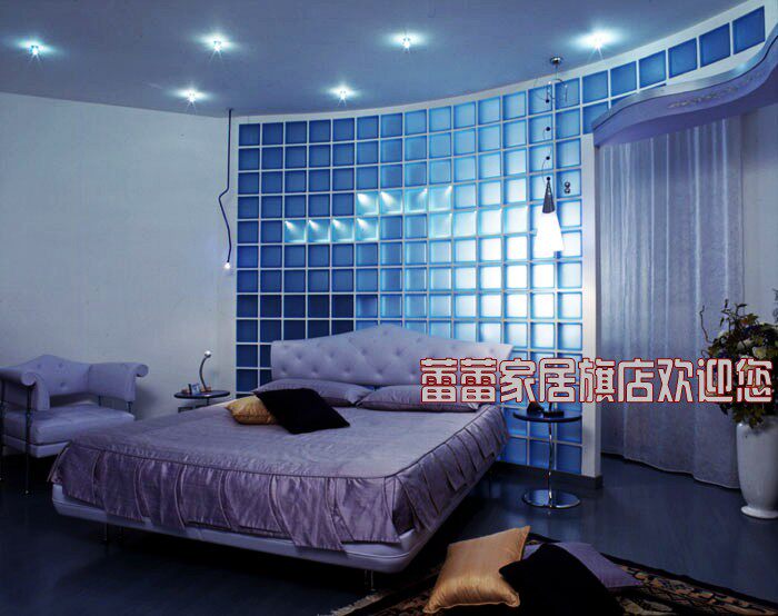 Monsand Blue Cloud Fog Crystal Hua Glass Brick Glass Partition Xuanguan Volume Big From Uber